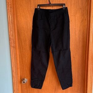 Old Navy Women’s High Rise Linen Blend Straight Taper Black Pants NWOT sz M